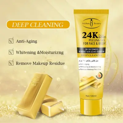 Aichun Beauty 24k Pure Gold Peeling Gel For Face & Body 100 ML