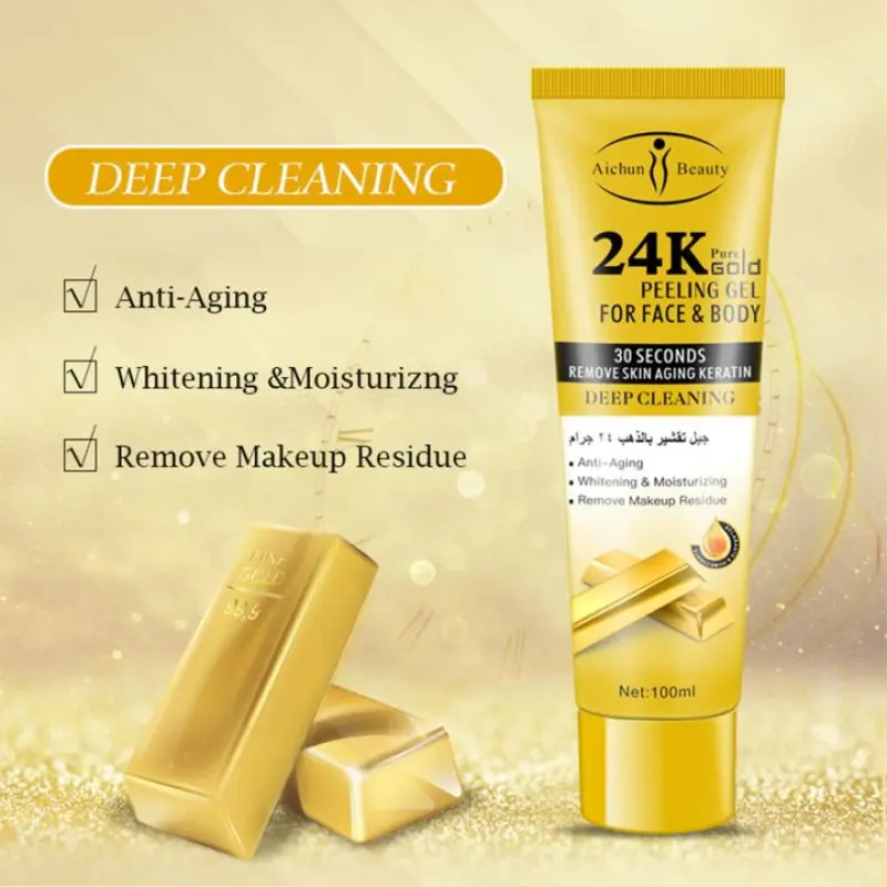 Aichun Beauty 24k Pure Gold Peeling Gel For Face & Body 100 ML